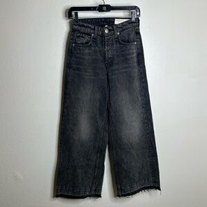 Rag & Bone Maya High Rise Wide Leg Jean in Black Opal Size 23
